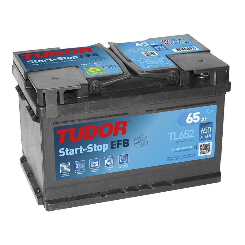 Startbatteri TL652 TUDOR EXIDE START-STOP EFB 65Ah 650A(EN)