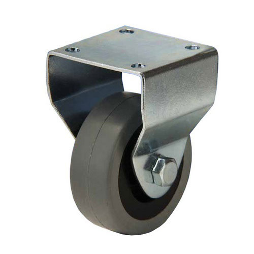 Apparathjul / M�belhjul Gr� Gummibana Fast, Glidlager 50kg. Hjul 75x24mm.