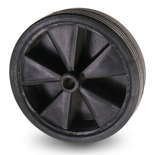 Massivt Hjul 300x55 mm H�rd Gummibana Axelh�l / Navl�ngd 20x70mm, Glidlager.