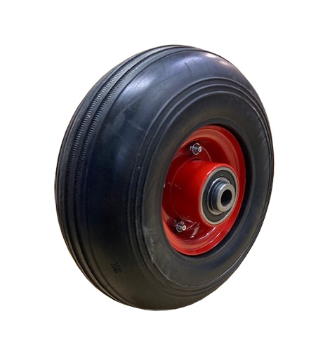 Massivt Hjul 3.00-4 H�rd Gummibana Kullagrad Metallf�lg Axelh�l / Navl�ngd 13x95mm, Kullager.