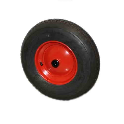 Fyllt / Massivt Luftgummihjul 4.00-8, Rullager. Hjul 400x110mm