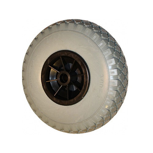 Massivt Hjul 3.00-4 / 260/85mm Polyuretanbana Axelh�l / Navl�ngd 23,5x75mm, Glidlager. Passar F�gelsta B�ttrailers / B�tvagnar m.m.