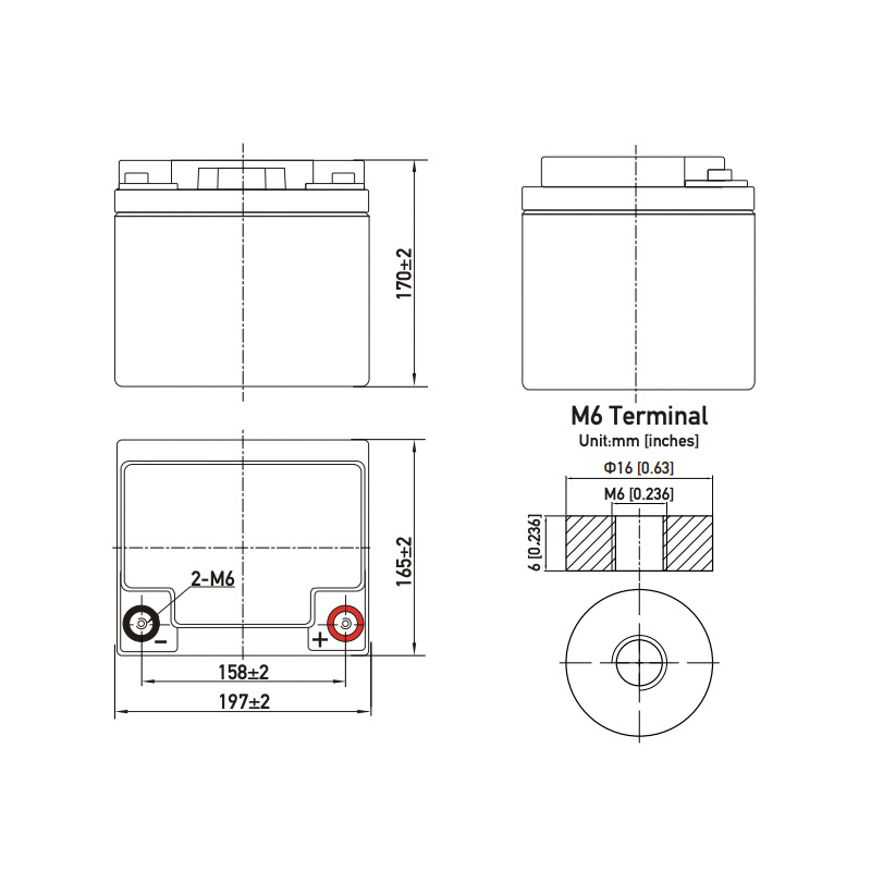 Litiumbatteri SellPower SPLi LITIUM 45Ah 576Wh 12,8V